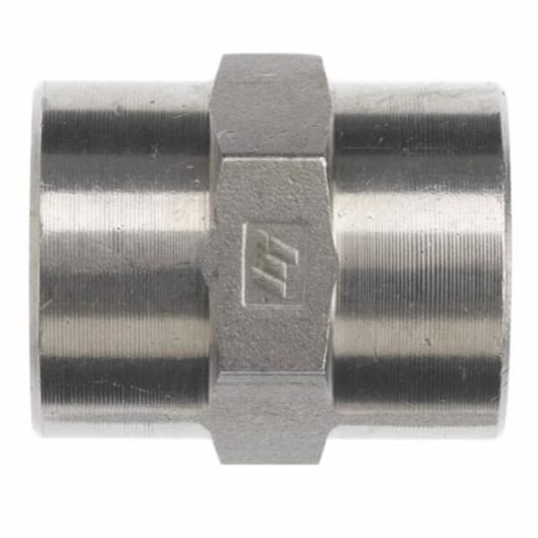 Brennan 5000-16-16 Straight Pipe Coupling, 1 in x 1-11-1/2 Nominal, FNPTF End Style, Steel