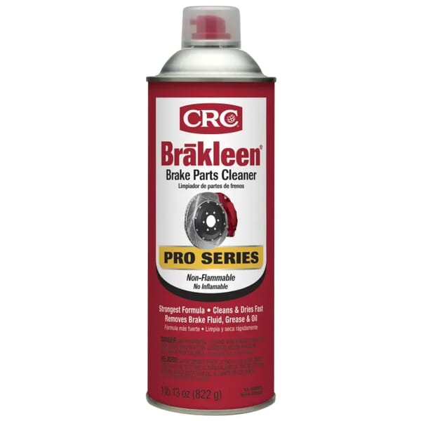 CRC Brakleen 05089PS Pro Non-Flammable Brake Parts Cleaner, 24 oz Aerosol Can, Irritating Odor/Scent, Colorless, Liquid Form