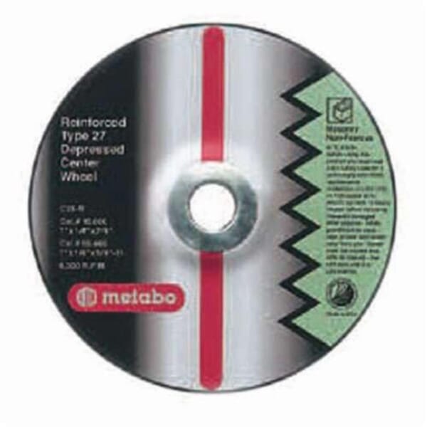 metabo 655319000 Original Long Life Heavy Duty Cut-Off Wheel, 6 in Dia x 1/4 in THK, 5/8 in Center Hole, 24 Grit, Aluminum Oxide Abrasive